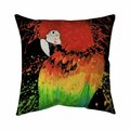 Begin Home Decor 26 x 26 in. Rainbow Parrot-Double Sided Print Indoor Pillow 5541-2626-AN331